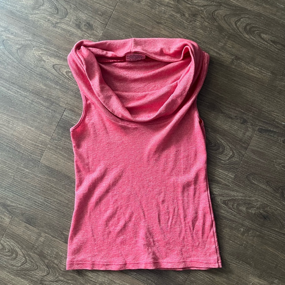 Michael Stars red semi sheer top